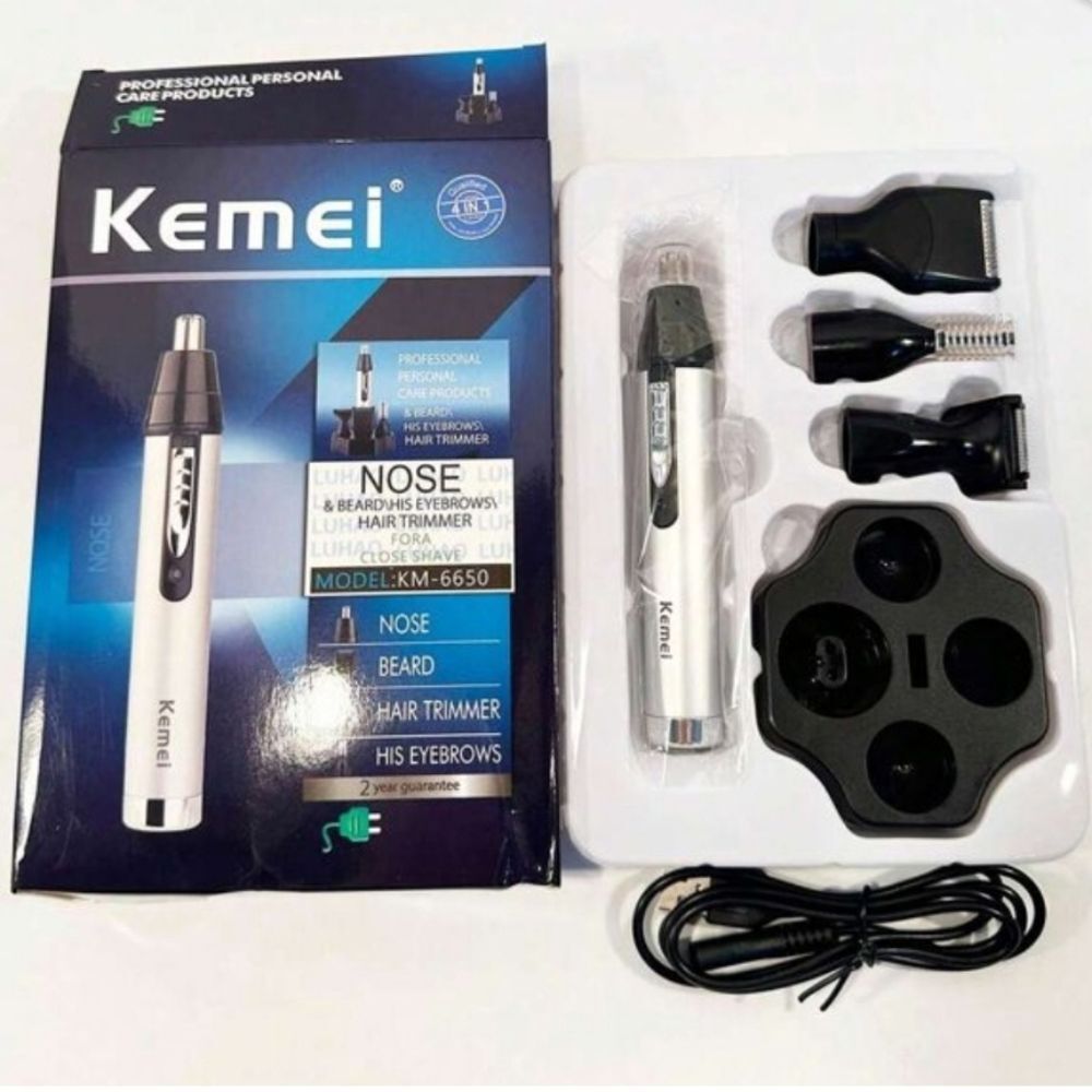 Kemei KM-6650 Multifuctional Nose Ear Hair Trimmer For Men Or Women Electric